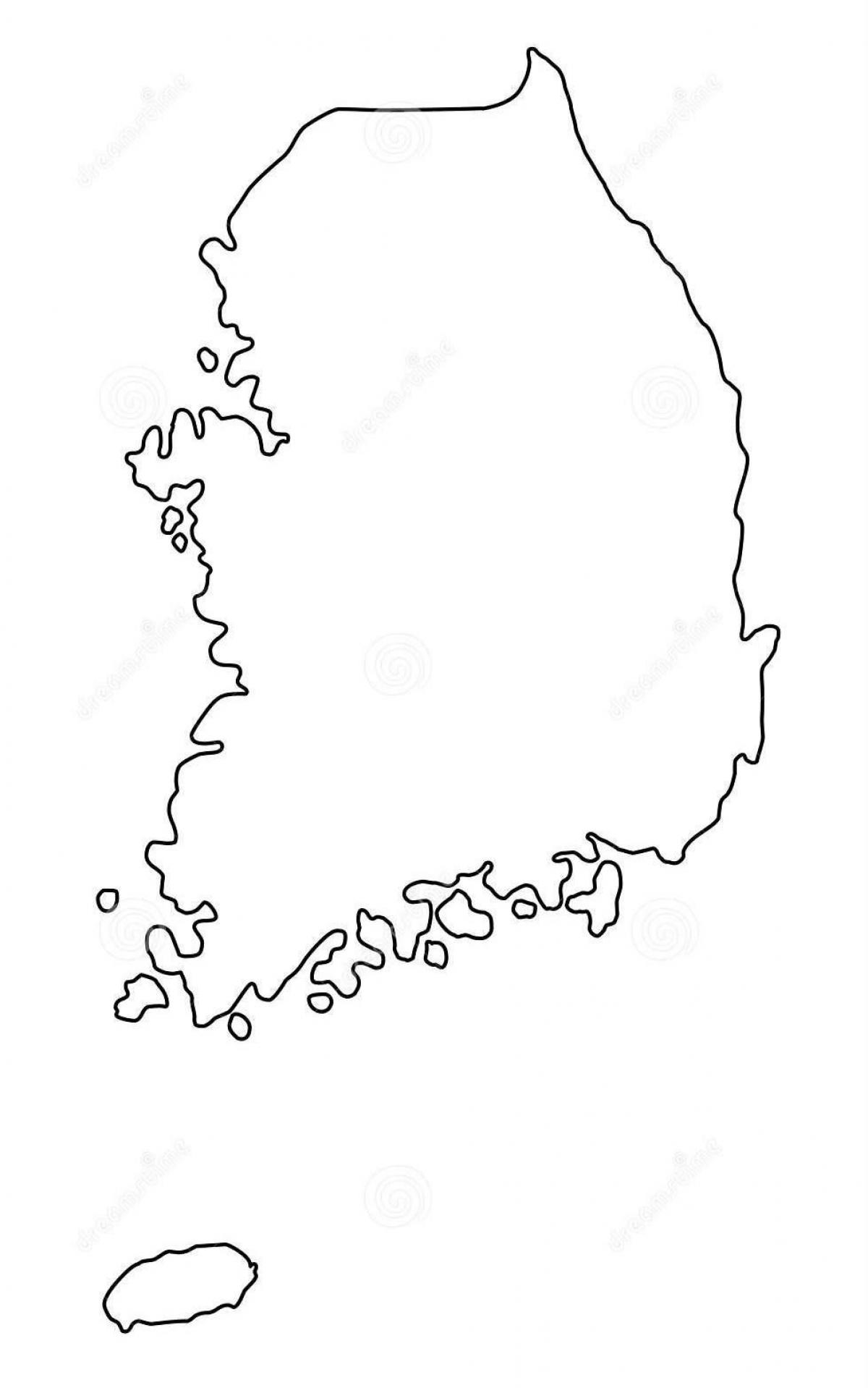 韓国（韓国）等高線地図