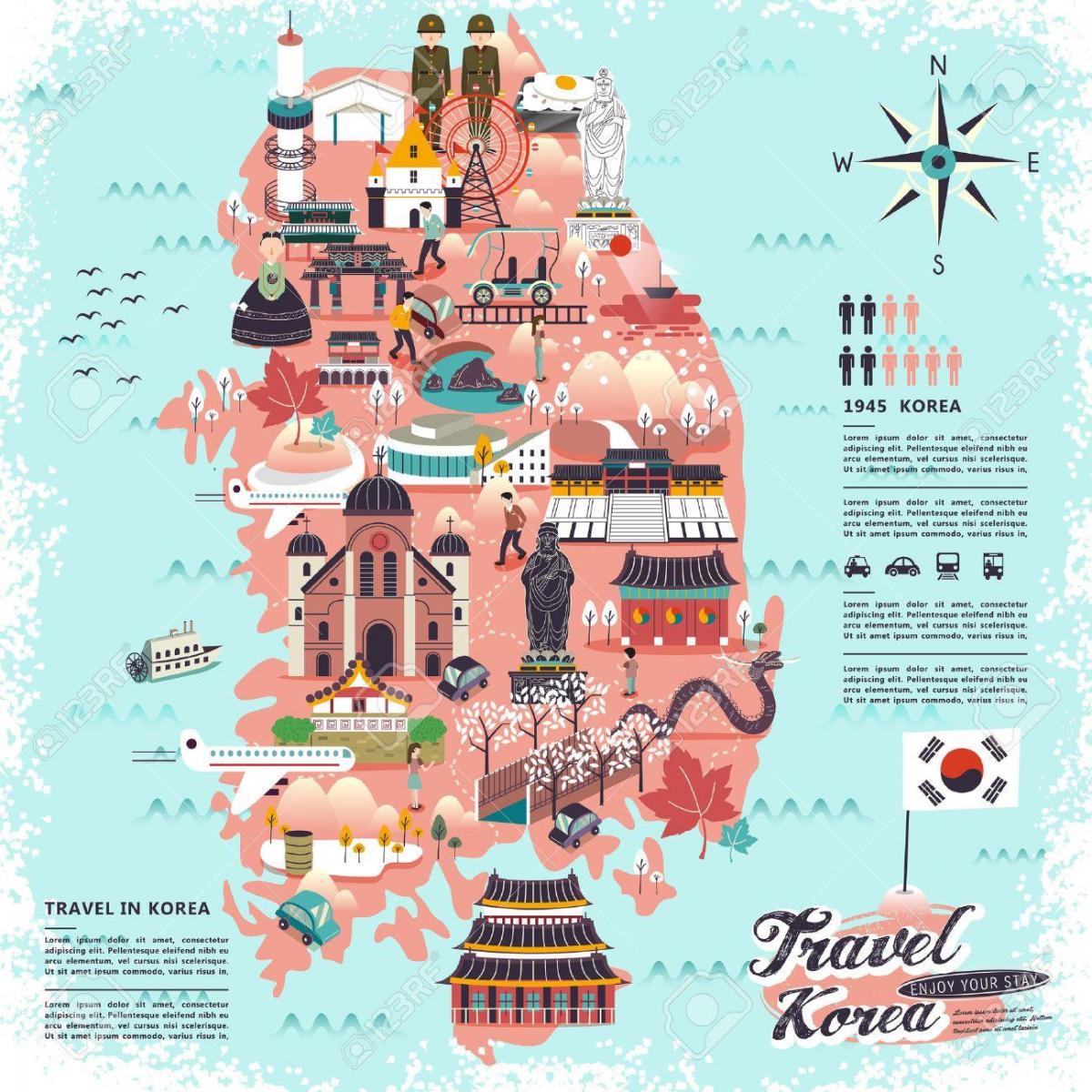 韓国（韓国）旅行マップ